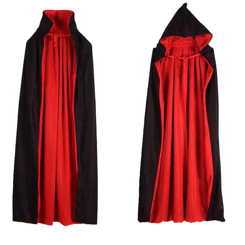 Blood Moon Vampire Cloak - Black and red Halloween cape