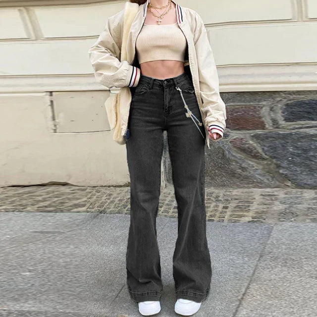 エリ・クラシック|女性用ミッドハイウエストテーラードジーンズ