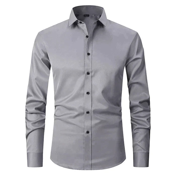 Kian - Stretch Long Sleeve Button-Down Shirt