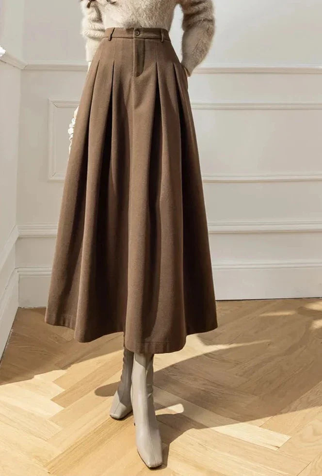 Caroline - Elegant Wool Skirt