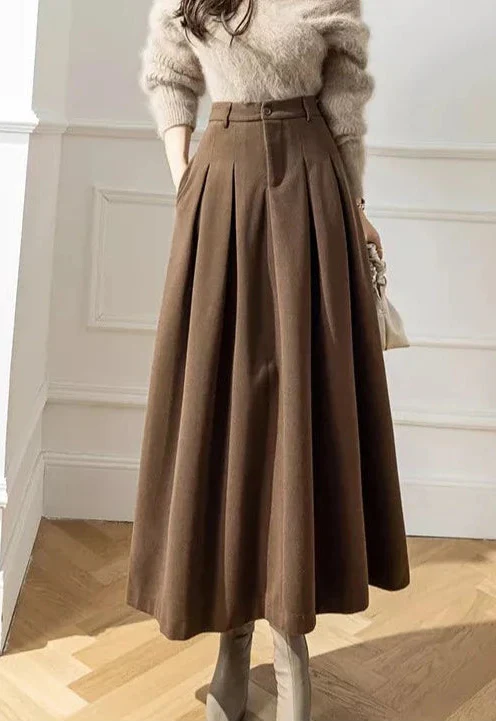 Caroline - Elegant Wool Skirt