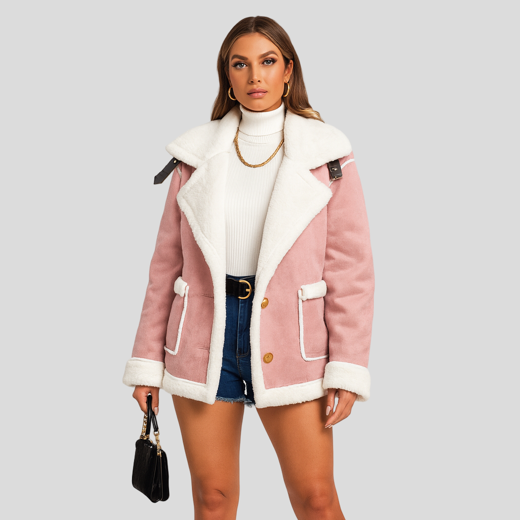 Isabella | Luxurious winter jacket with button closure and lapels
