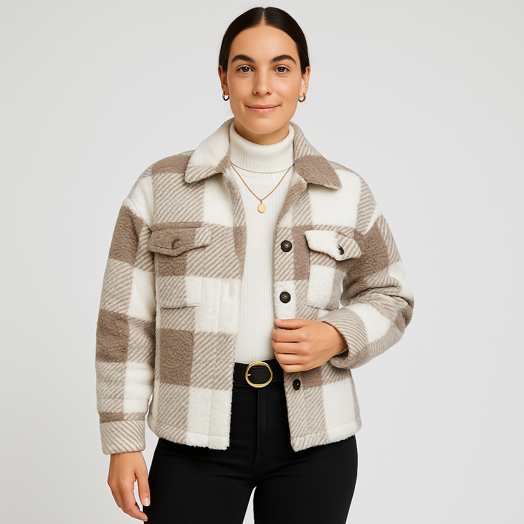 Lydia | Classic button-up teddy coat
