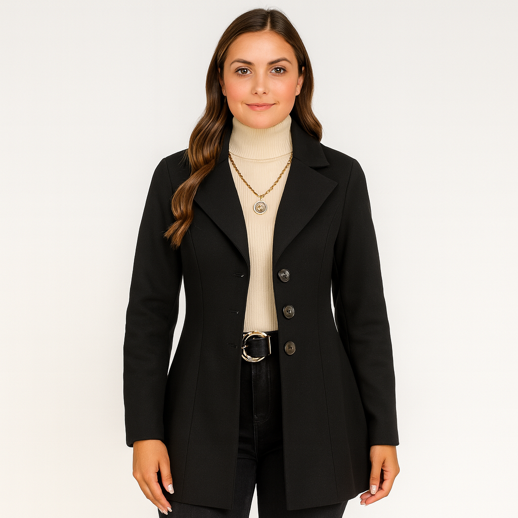 Marlene | Women's winter coat with button closure and long sleeves