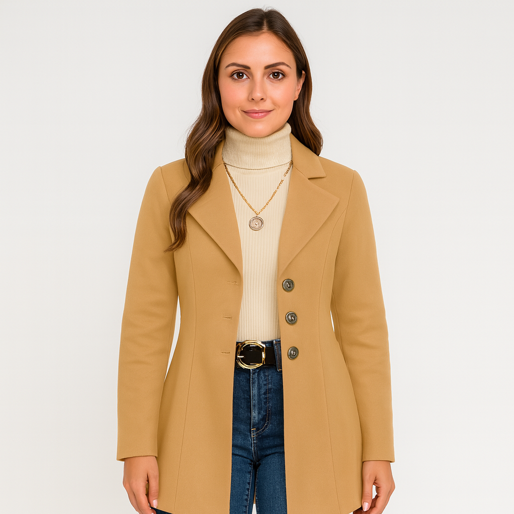 Marlene | Women's winter coat with button closure and long sleeves