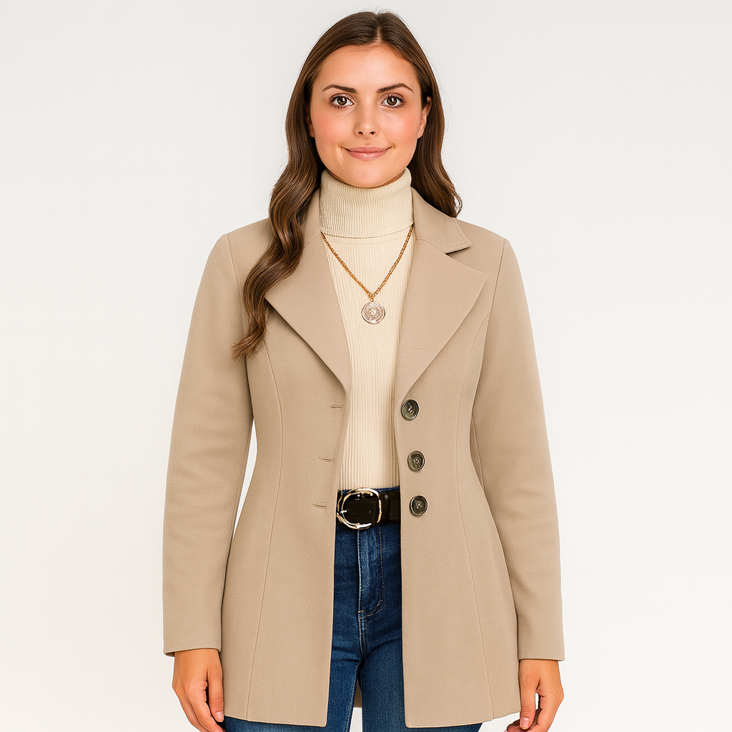 Marlene | Women's winter coat with button closure and long sleeves