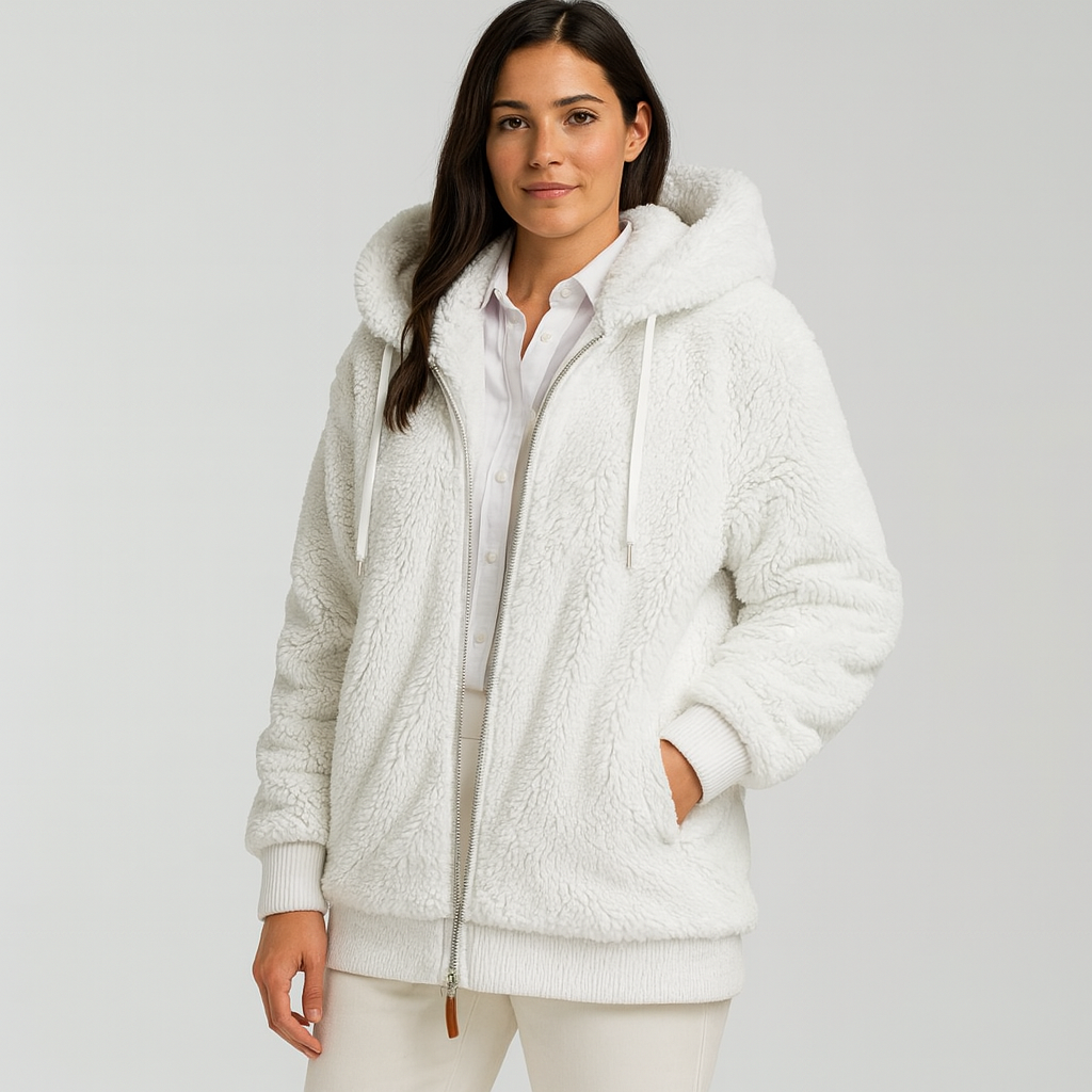 レイラ | フード付きカジュアルフェイクファージップアップコート