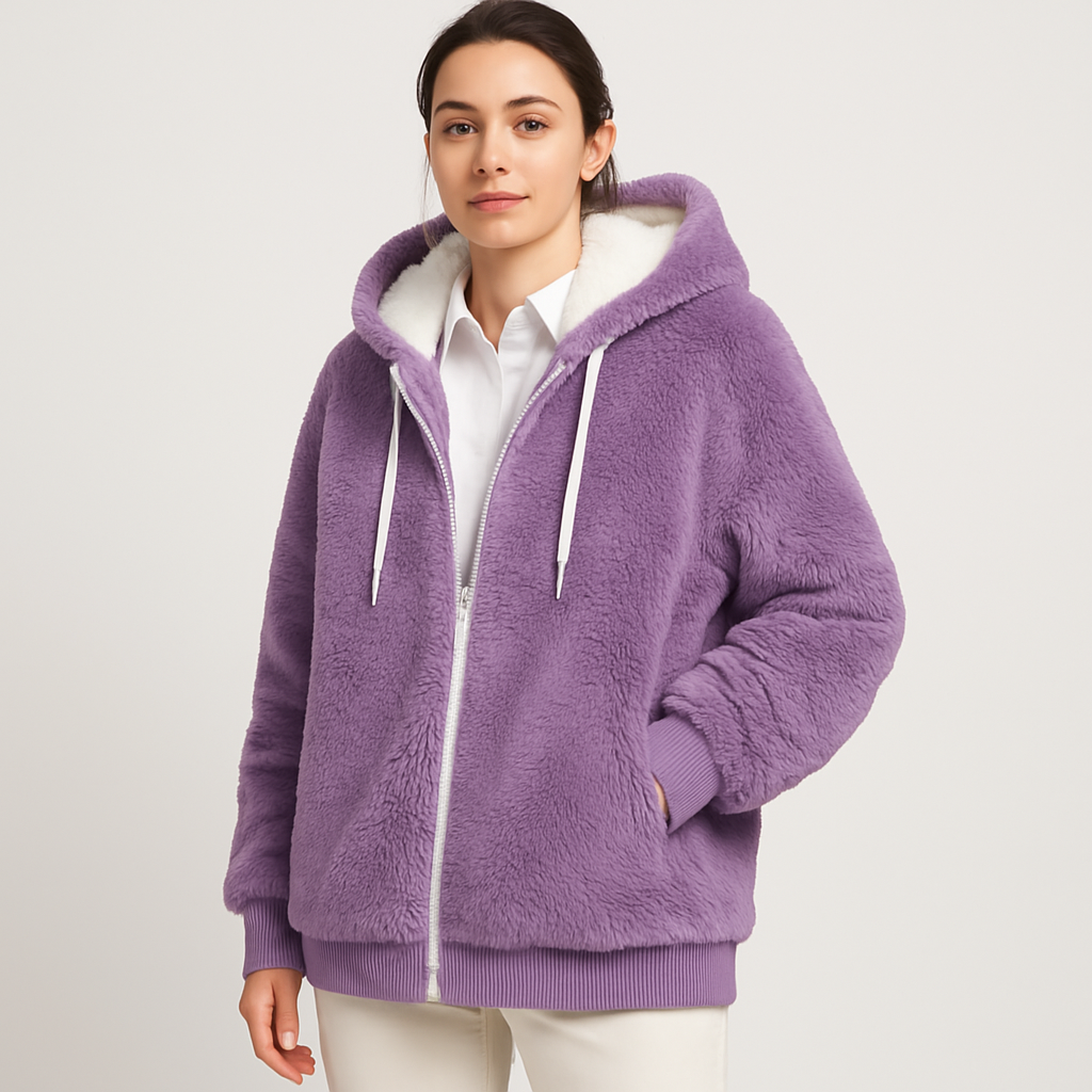 レイラ | フード付きカジュアルフェイクファージップアップコート