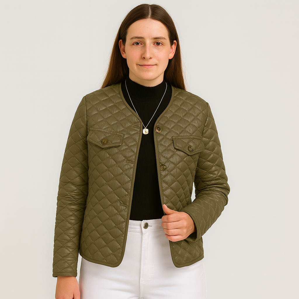 Renate | Women's Quilted Button-Front Coat