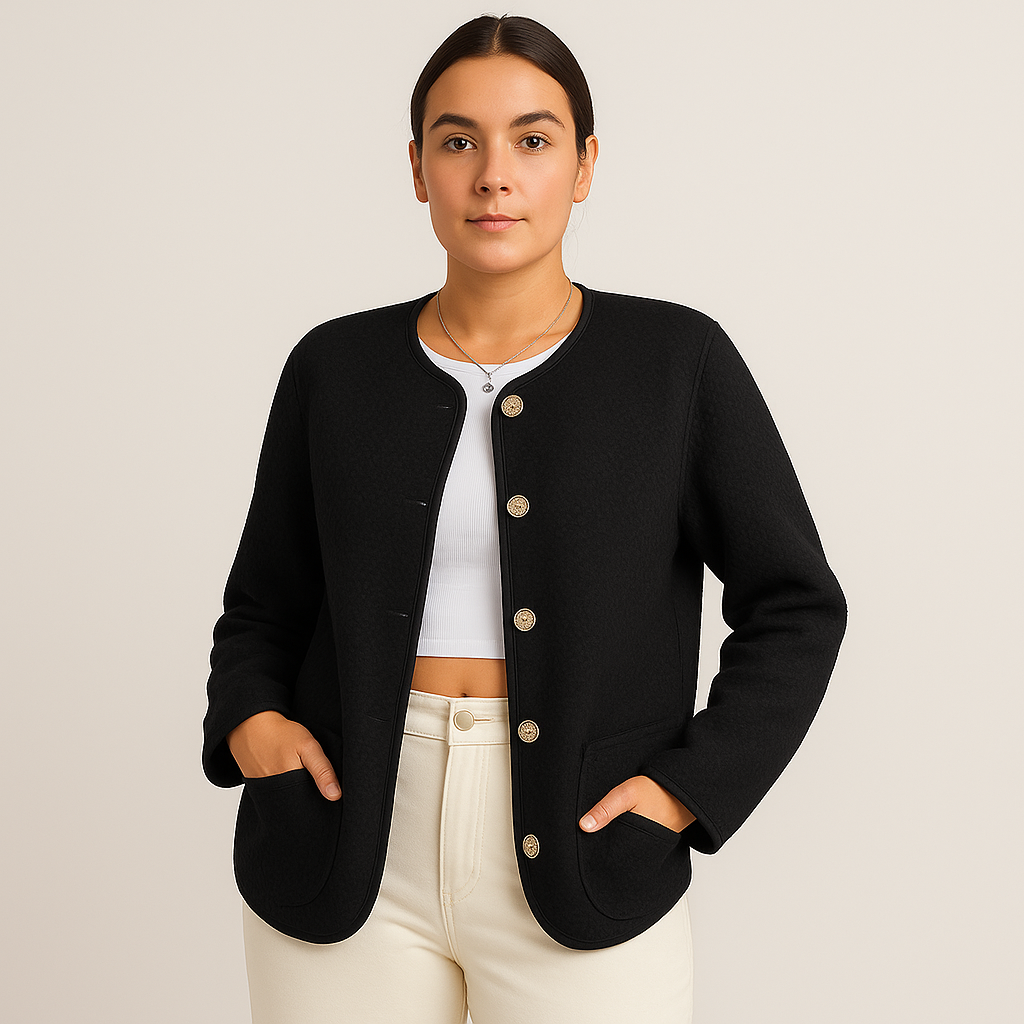 Serena | Women's Wool-Like Round Neck Coat