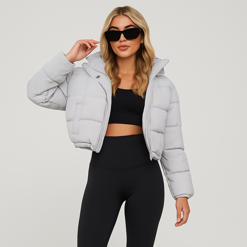 Alora | Pleated Drawstring Winter Jacket