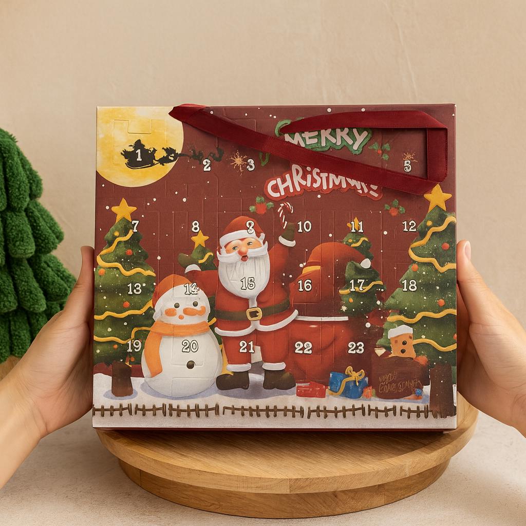 24日間のアドベントカレンダー - クリスマスの飾りが入ったサプライズギフトボックス