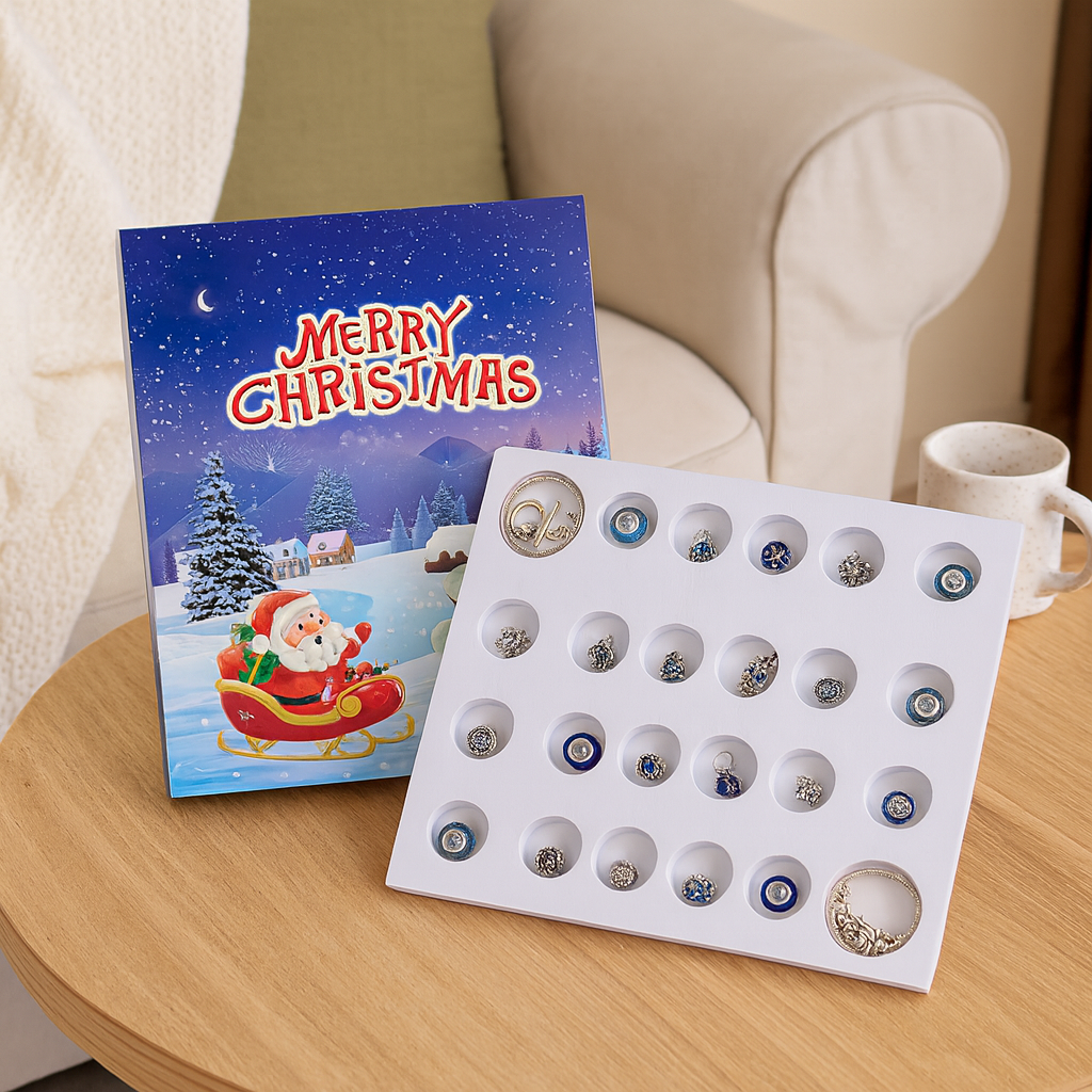 ヴィンテージ クリスマス アドベント カレンダー 24 日間カウントダウン、コレクター向けクリスマス オーナメント付き