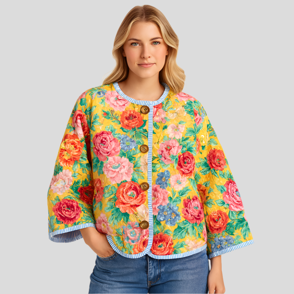 Lightweight, eye-catching and colorful mid-season jacket for women