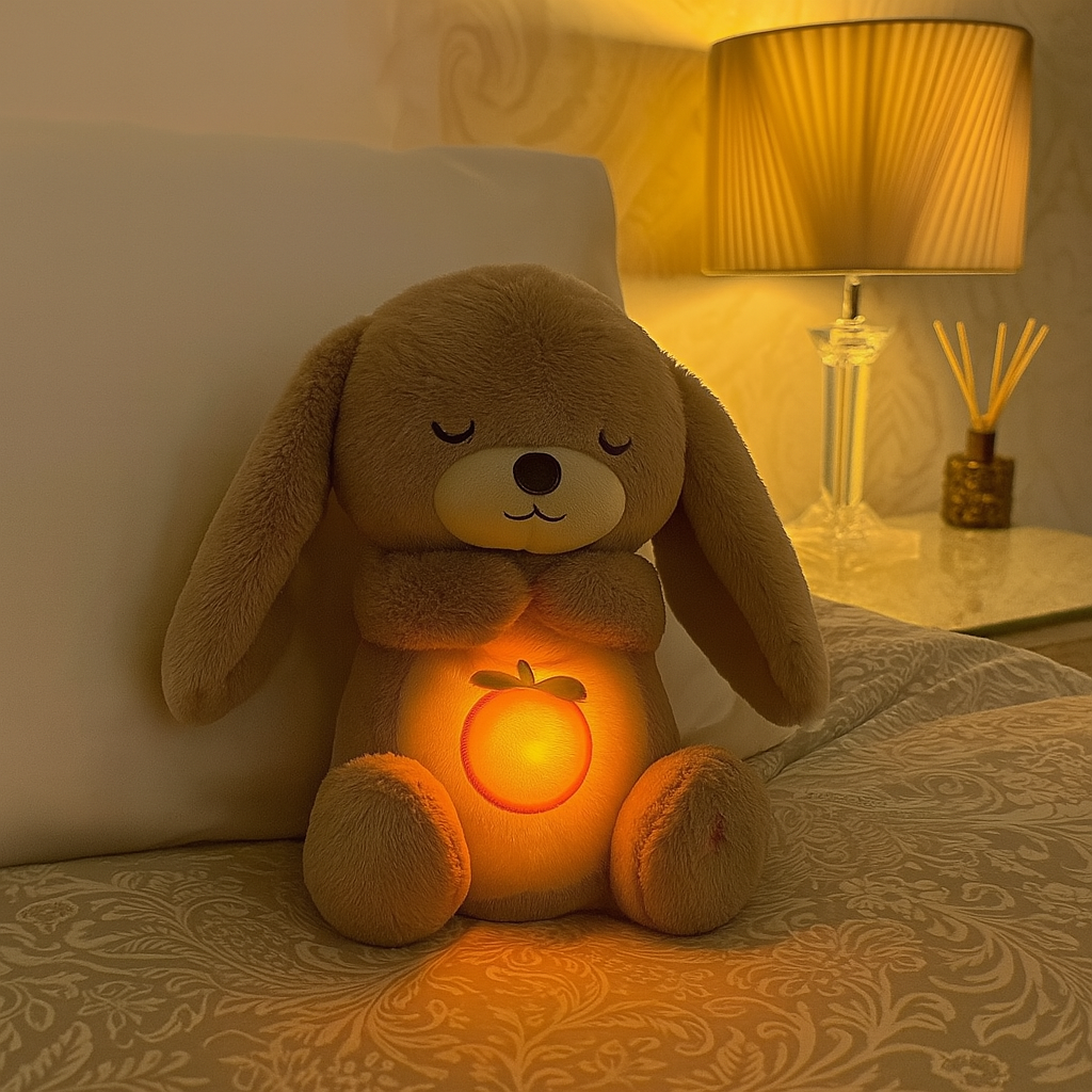 呼吸するぬいぐるみの睡眠コンパニオン - 心地よい音、夜間照明、ストレス解消 | 子供にも大人にも最適