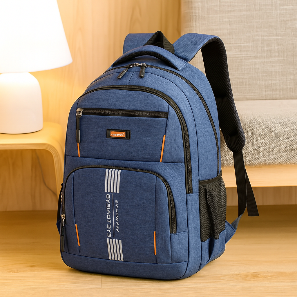 メンズ大容量バックパック - ノートパソコン用コンパートメントと複数のポケットを備えたスタイリッシュなトラベルバッグ