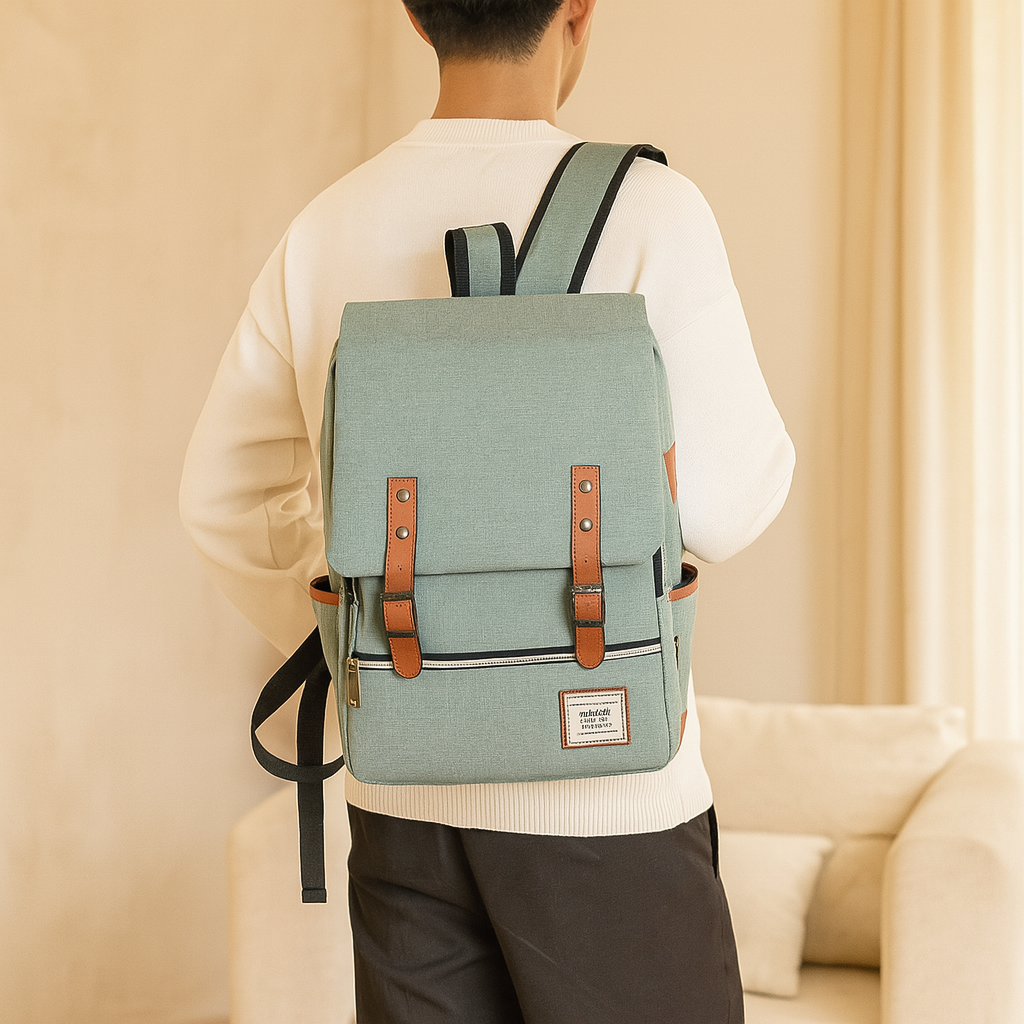 Unisex sturdy outdoor bag with laptop compartment