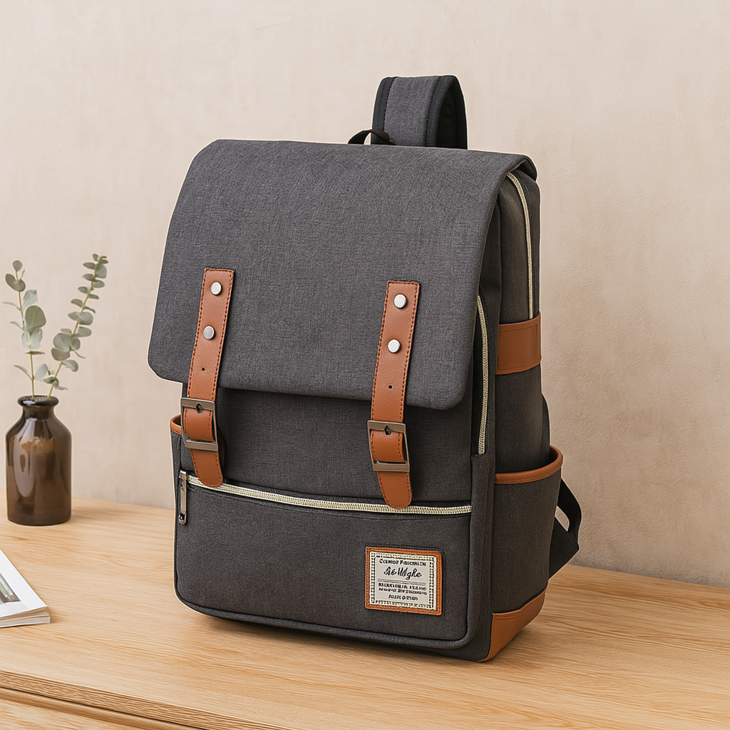 ノートパソコン収納付きの男女兼用頑丈アウトドアバッグ