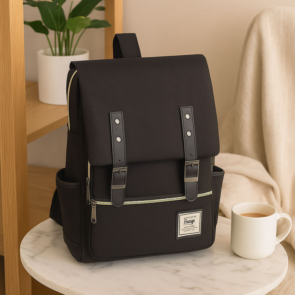 ノートパソコン収納付きの男女兼用頑丈アウトドアバッグ