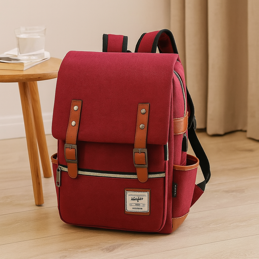 ノートパソコン収納付きの男女兼用頑丈アウトドアバッグ