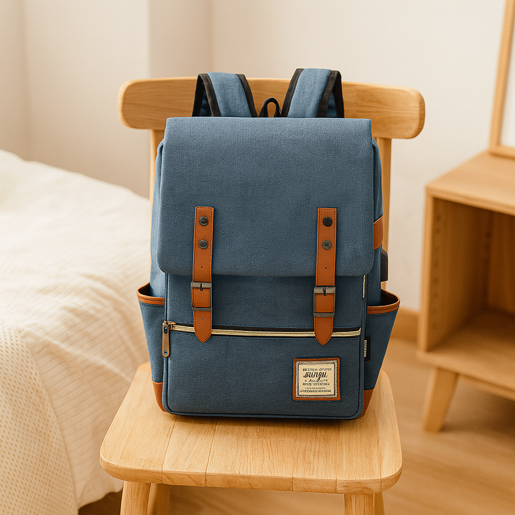 ノートパソコン収納付きの男女兼用頑丈アウトドアバッグ