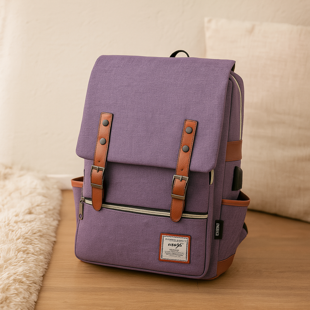 ノートパソコン収納付きの男女兼用頑丈アウトドアバッグ