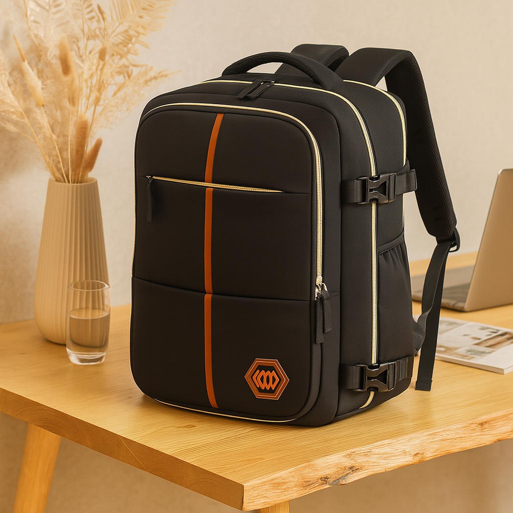 旅行用バッグ - 無地、調節可能なストラップ、ジッパー、ポリエステル裏地