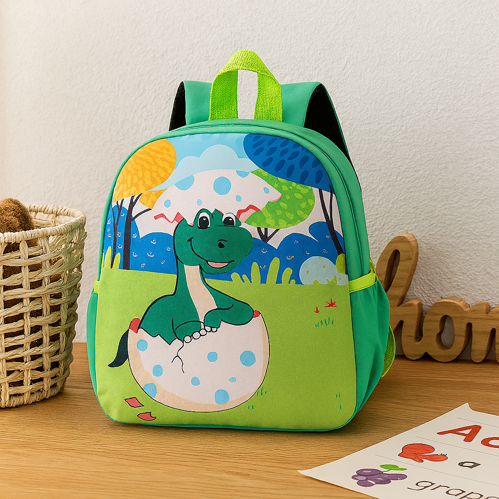 Stylish kids' school backpack - cool dinosaur print, lightweight and durable