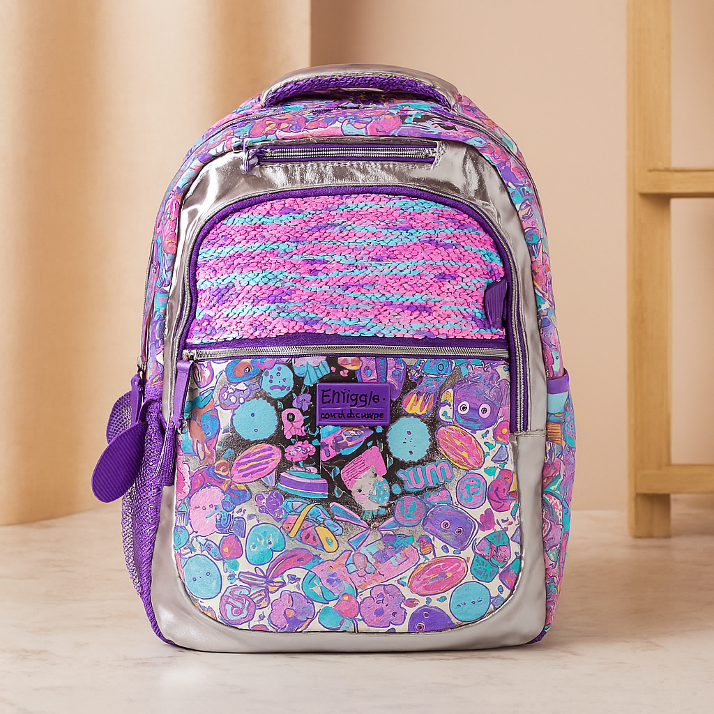 かわいい漫画の猫とパンダのバックパック - パッド入りストラップ付き女の子用キッズスクールバッグ