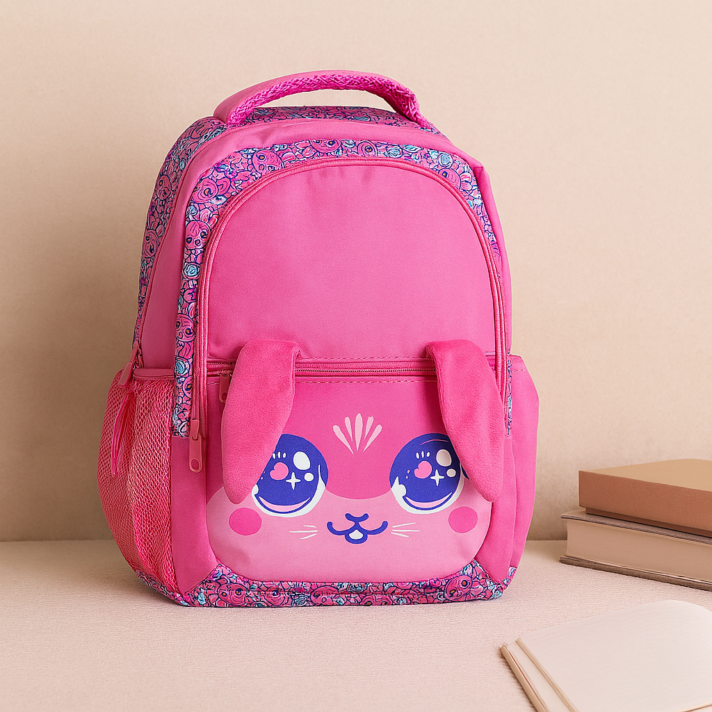 Cute Cartoon Cat and Panda Backpack - Kids School Bag for Girls with Padded Straps