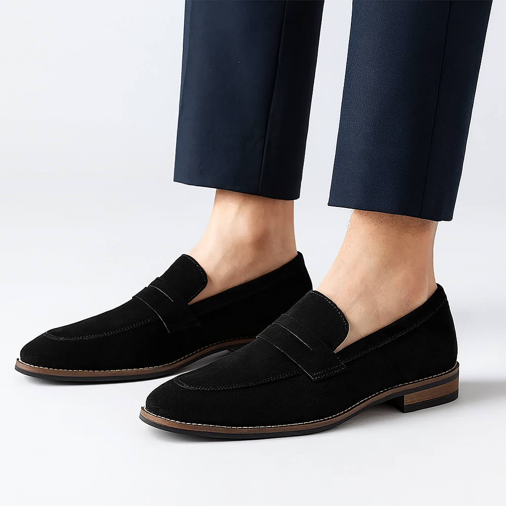 Jameson Men's Suede Loafers – Soft Slip-On Casual Shoes