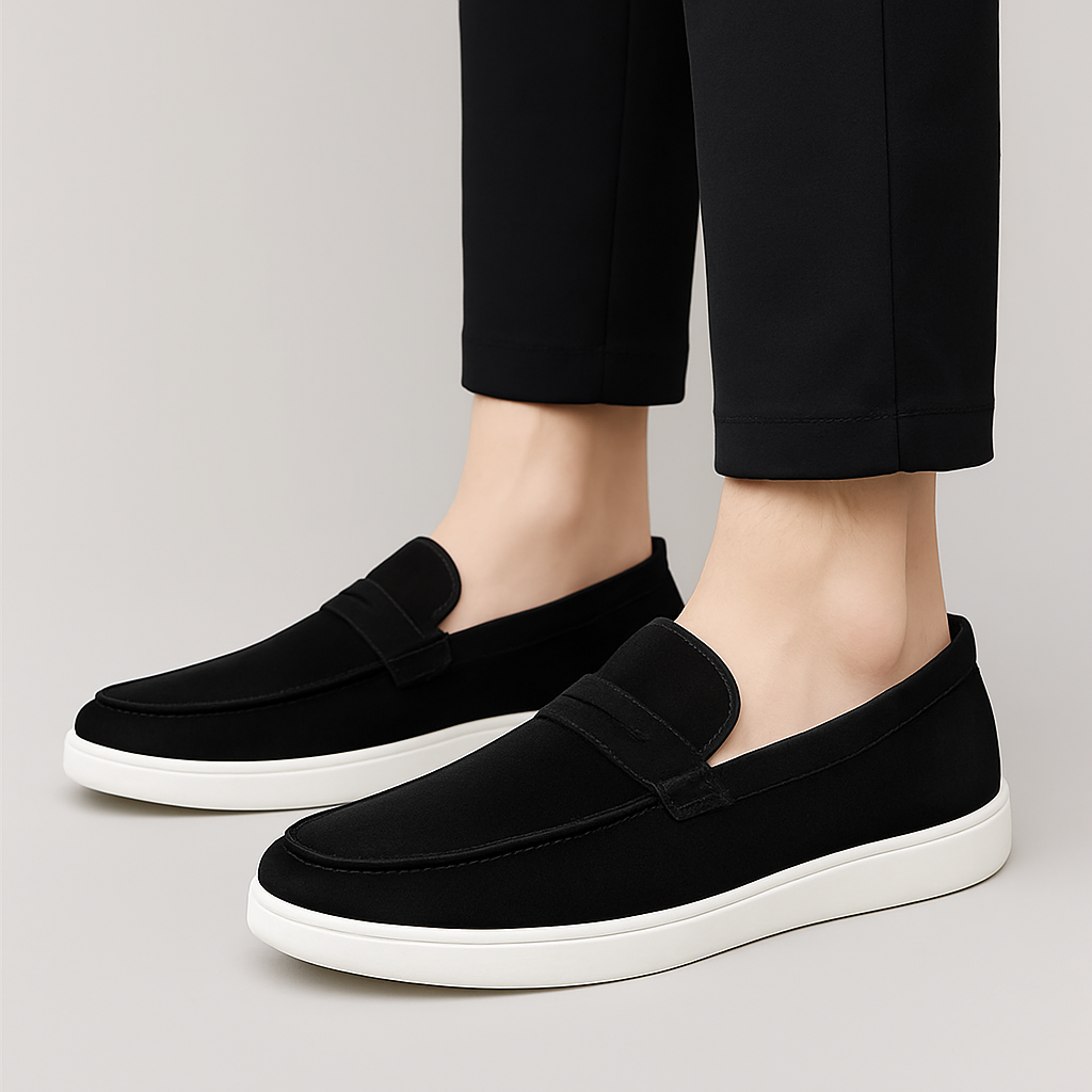 メンズボストンペニーローファー – パッド入りインソールを備えたタイムレスなスタイル