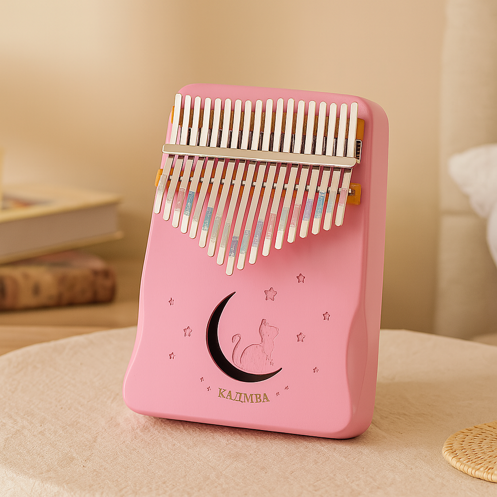 17-Key Kalimba Thumb Piano - Wooden Instrument for Beginners (Music Included)