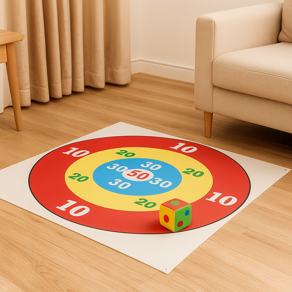 Target Throwing Game Set - Fun for Indoors and Outdoors, Target Board with 10 Bean Bags