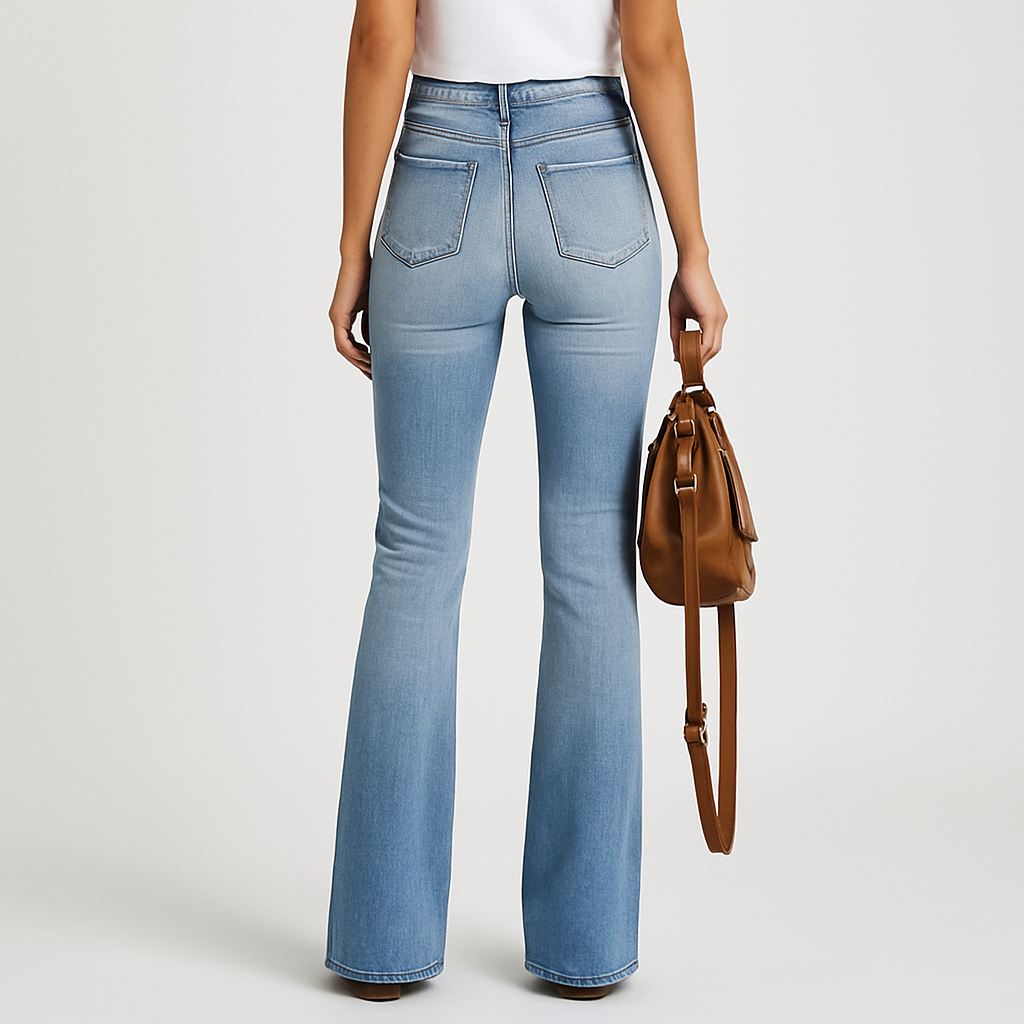 Jane – Women's Stretch Wide Flare Jeans – Comfort Fit Denim