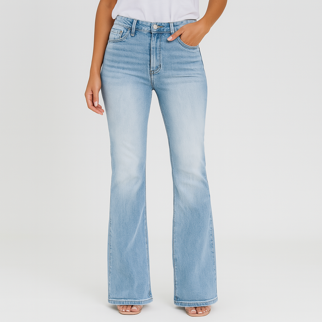 Jane – Women's Stretch Wide Flare Jeans – Comfort Fit Denim