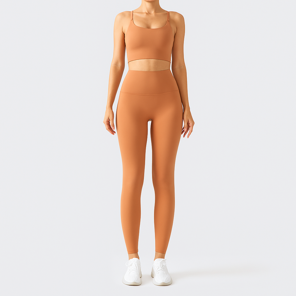 Women's Seamless Yoga & Pilates Set - Sports Bra, High-Waisted Shorts, and Leggings