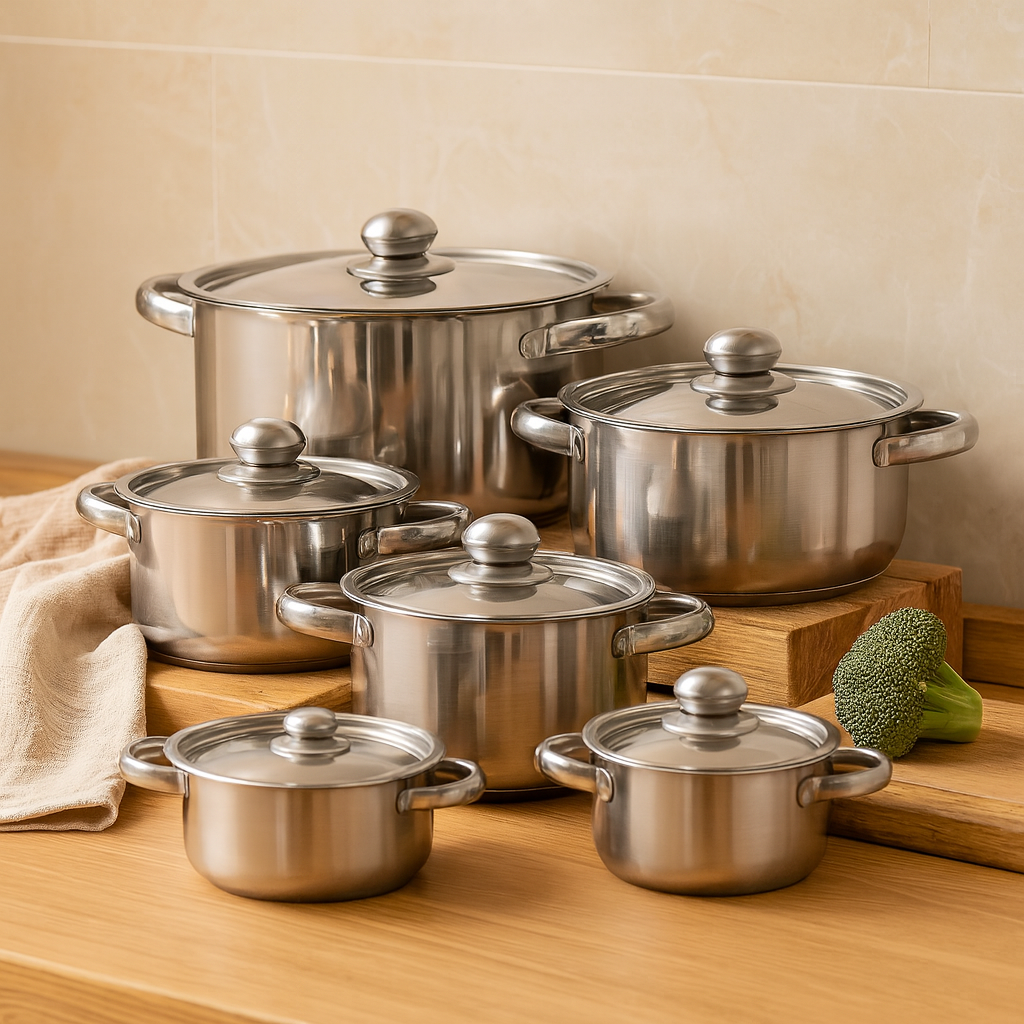 Culinar | 5-Piece Stainless Steel Cookware Set with Lid