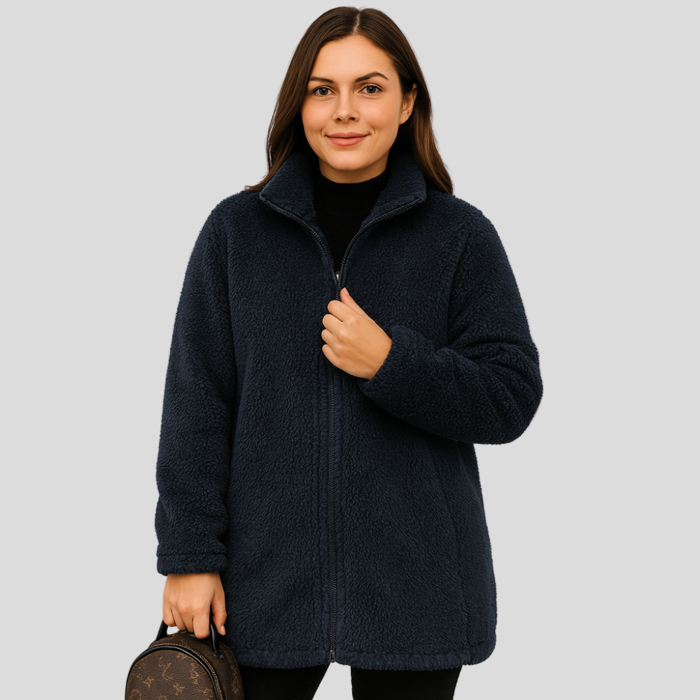 Lena | Women's Teddy Fleece Zip Winter Jacket