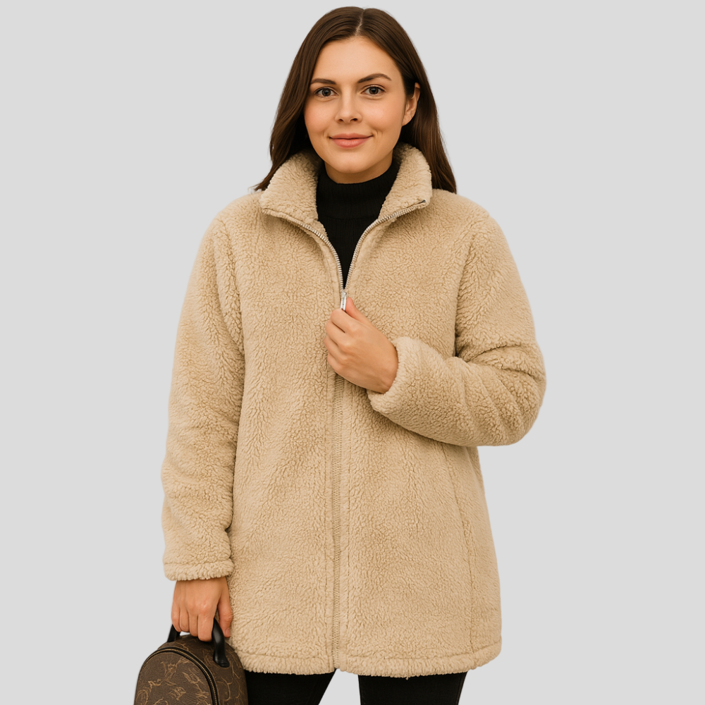 Lena | Women's Teddy Fleece Zip Winter Jacket
