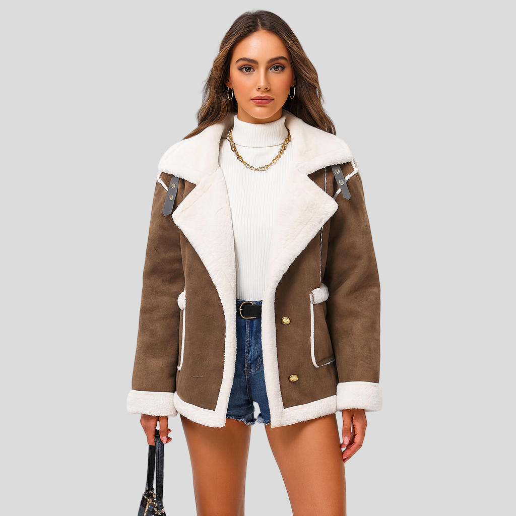 Isabella | Luxurious winter jacket with button closure and lapels