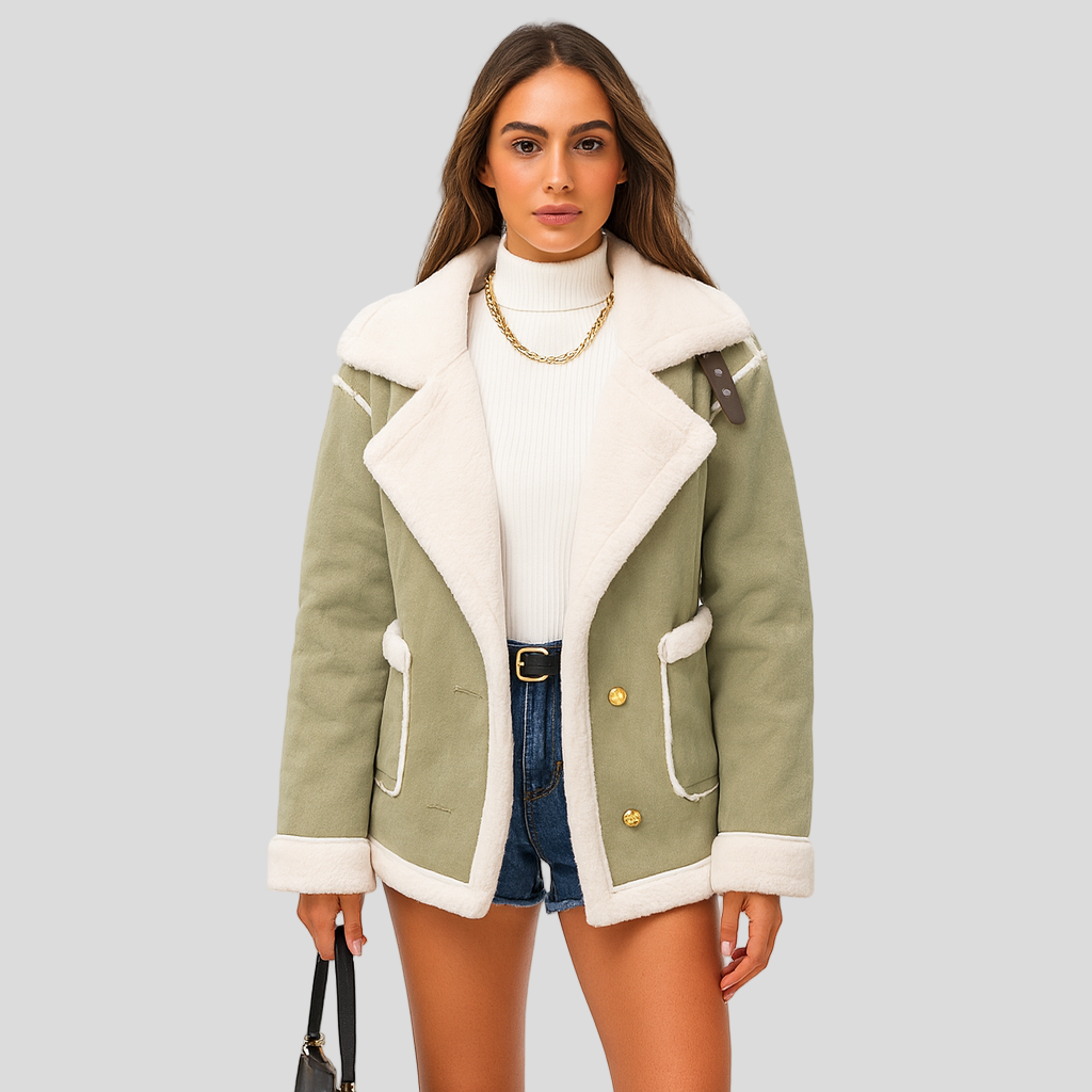 Isabella | Luxurious winter jacket with button closure and lapels