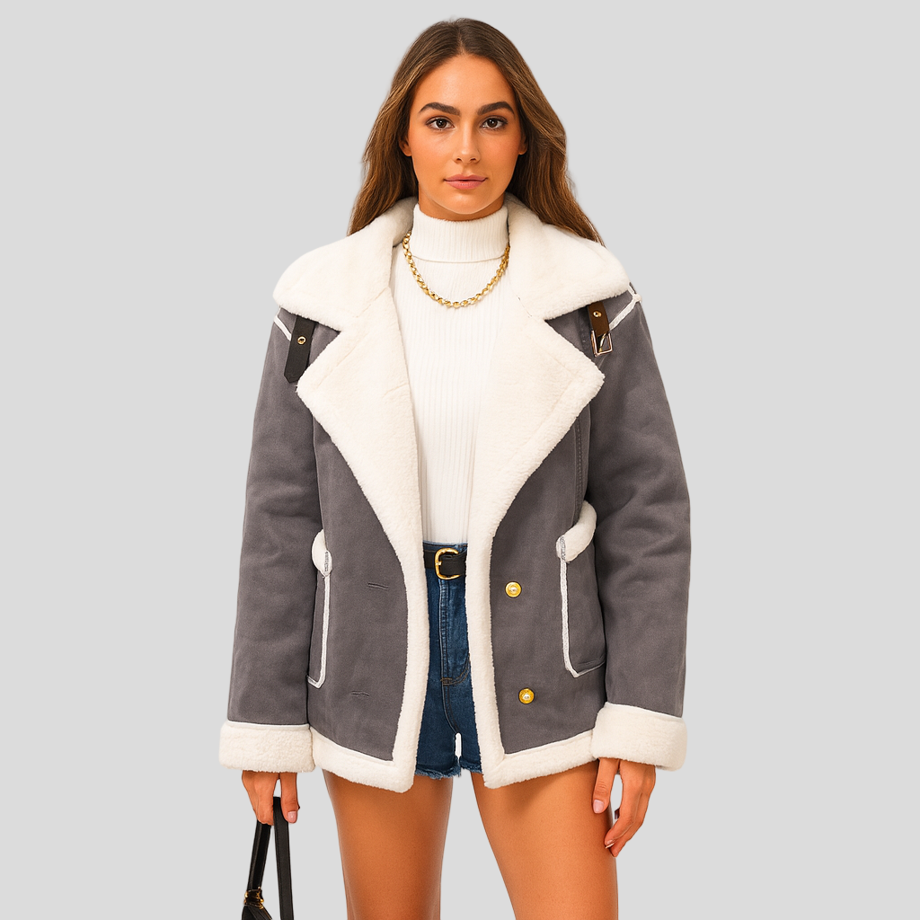 Isabella | Luxurious winter jacket with button closure and lapels