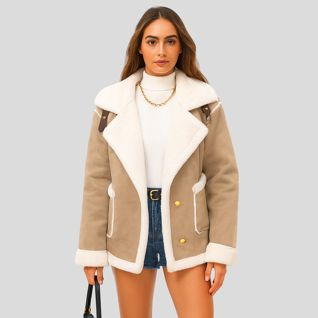 Isabella | Luxurious winter jacket with button closure and lapels