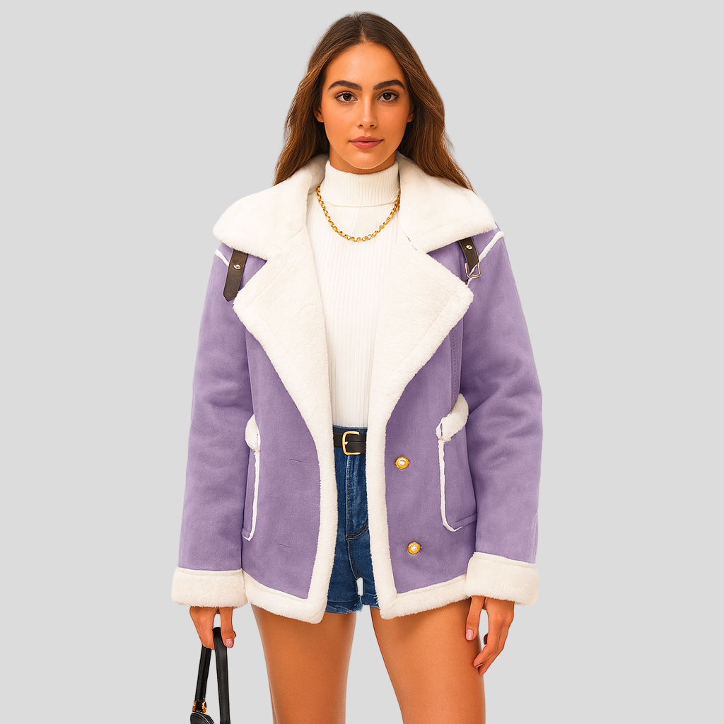 Isabella | Luxurious winter jacket with button closure and lapels