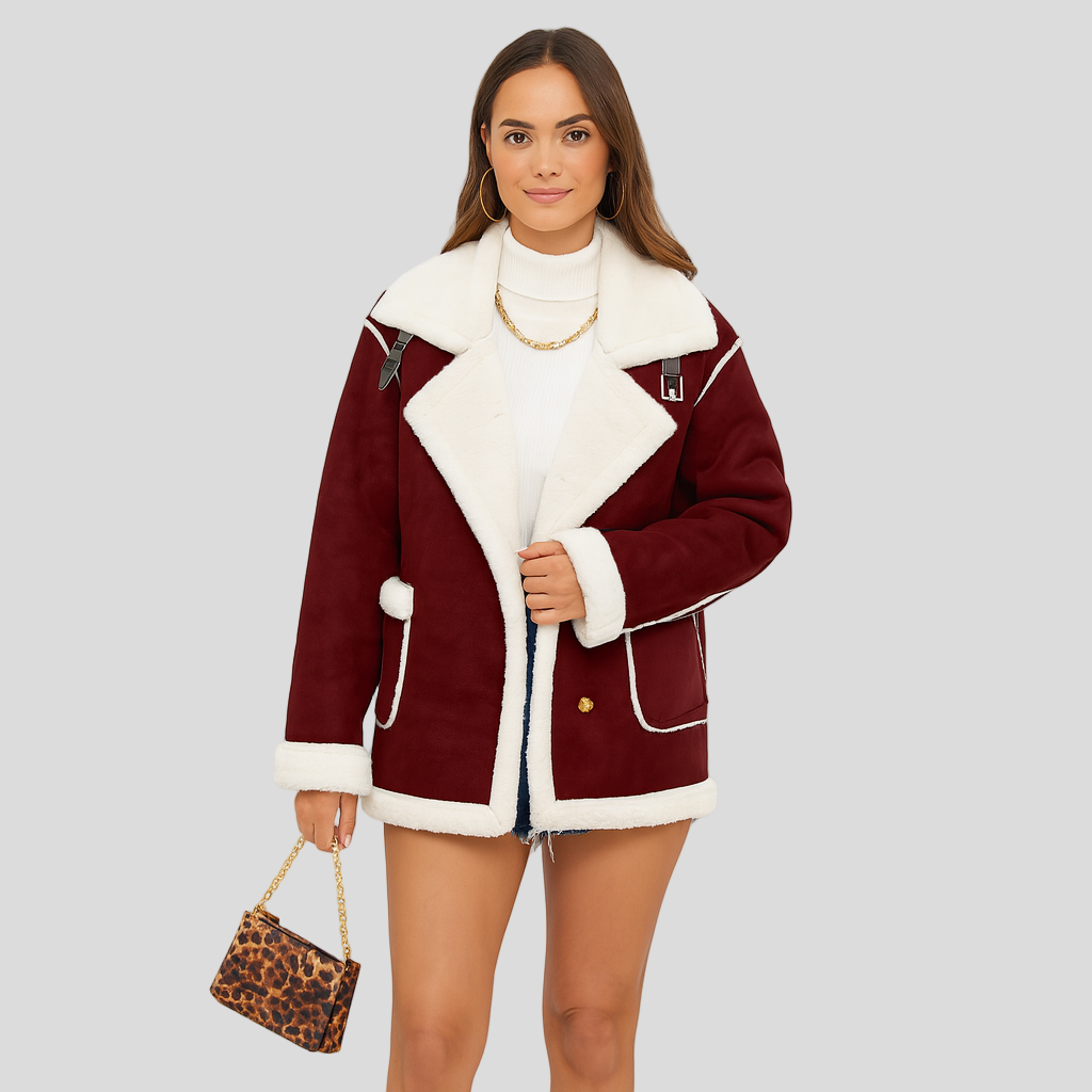 Isabella | Luxurious winter jacket with button closure and lapels