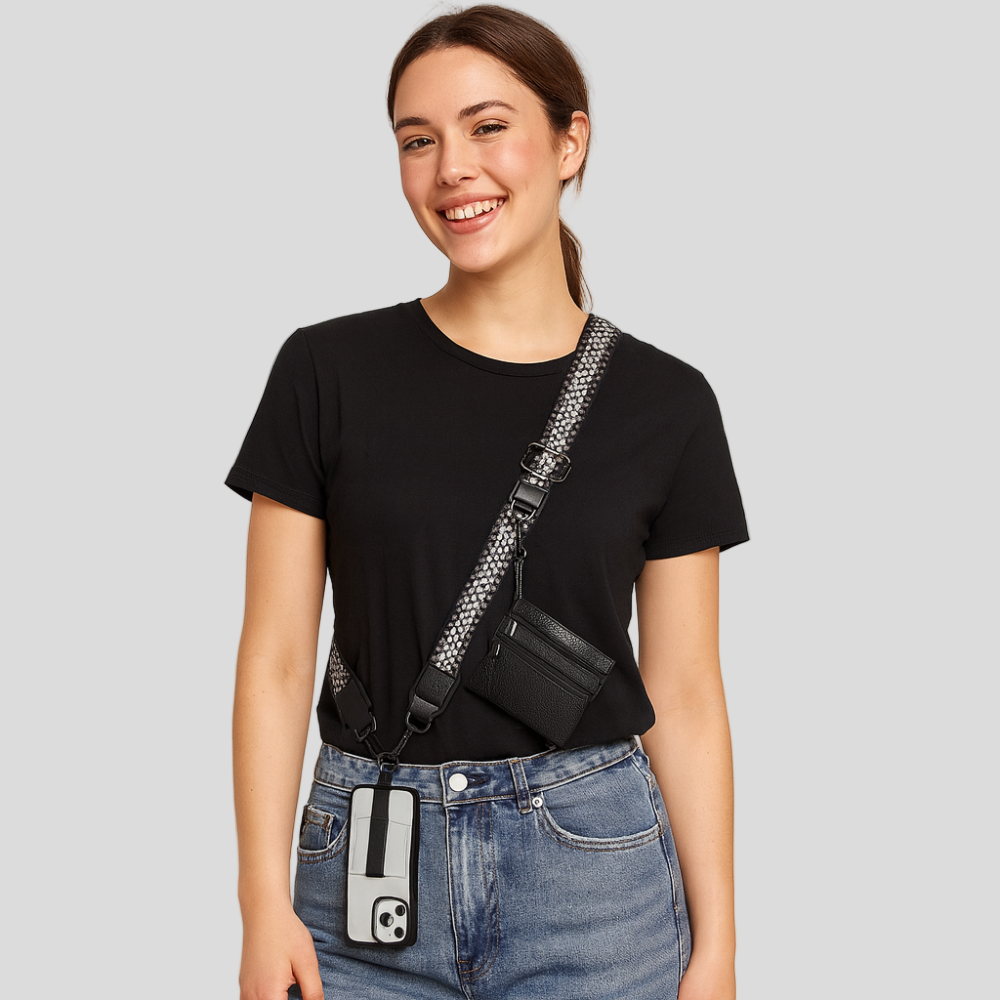 Secure Zip | Elegant Phone Case and Wallet with Strap