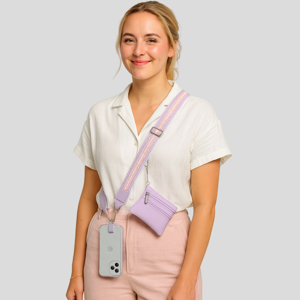 Secure Zip | Elegant Phone Case and Wallet with Strap