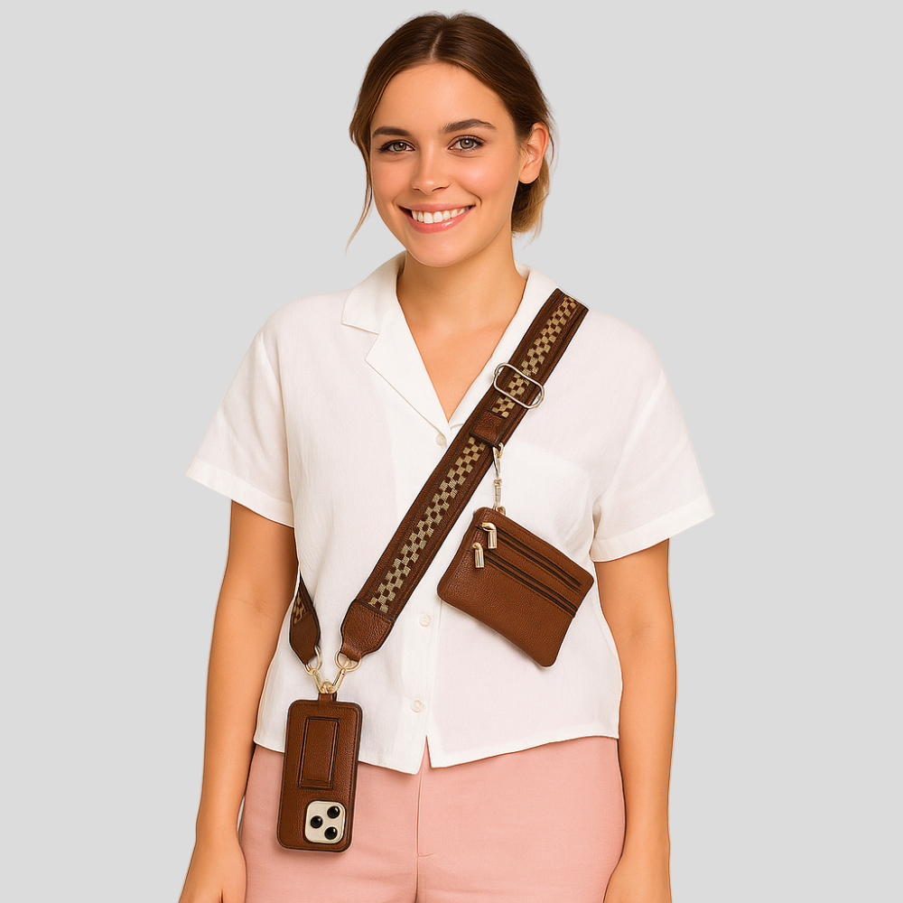 Secure Zip | Elegant Phone Case and Wallet with Strap