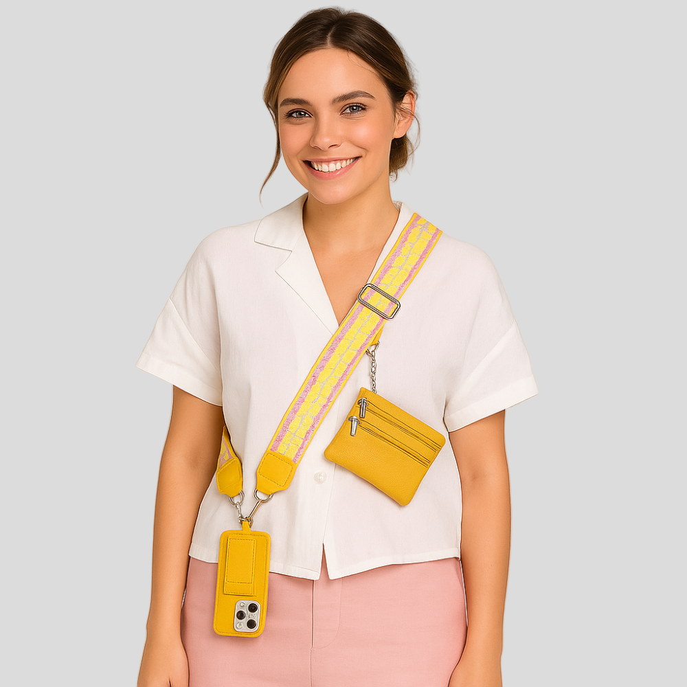 Secure Zip | Elegant Phone Case and Wallet with Strap